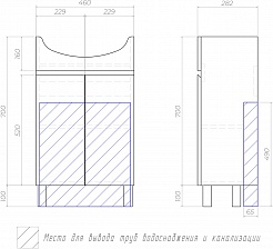 Vigo Тумба с раковиной Wing 500-2-0 белая – фотография-13